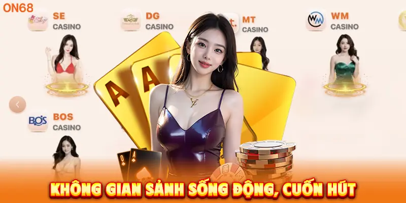 Không gian sảnh sống động, cuốn hút. 